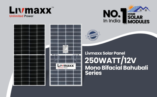 Mono Half-Cut Bifacial 250W- 12V Bahubali Series Solar Panel - Image 2