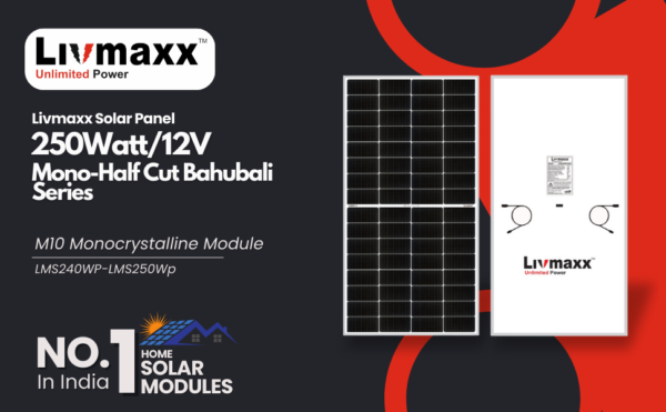 Mono Half-Cut 250Watt - 12V Bahubali Series Solar Panel - Image 2