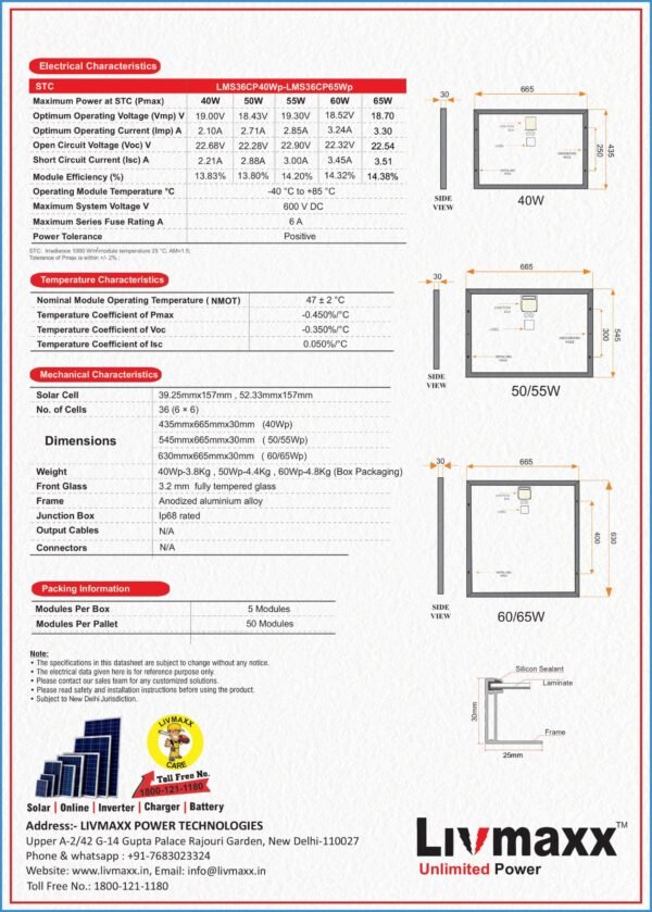 40W POLY Solar Panel - Image 9